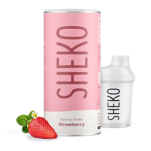 SHEKO Erdbeere Mahlzeitersatz Shake + Shaker - 25...