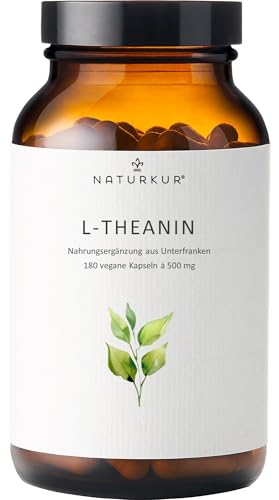 Naturkur® L-Theanin 500mg - 180 Kapseln im...