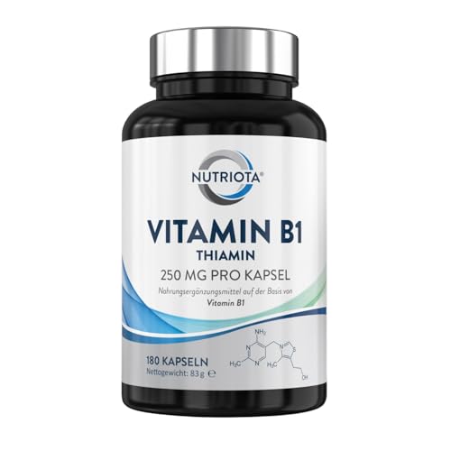 Vitamin B1 (Thiamin) Hochdosiert 250 mg Kapseln...