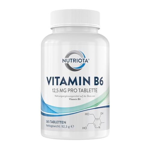 Vitamin B6 12,5mg | 365 hochwirksame vegane...