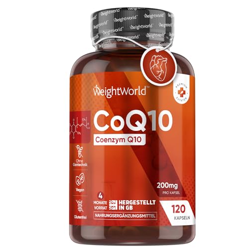 Coenzym Q10-200mg pro Kapsel - 120 vegane CoQ10...