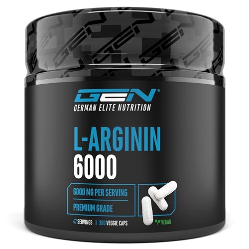 L-Arginin - 380 vegane Kapseln - 6000 mg...