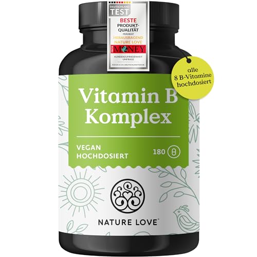 NATURE LOVE® Vitamin B Komplex – Hochdosiert:...