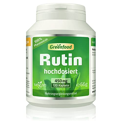 Greenfood Rutin, 450 mg, hochdosiert, 120 Kapseln...