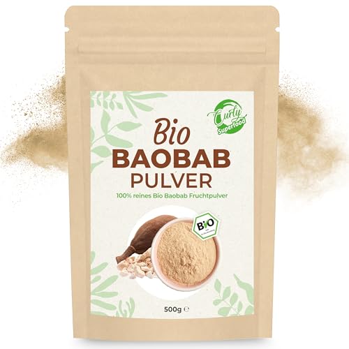 Curly Superfood Baobab Pulver Bio 500g - 100%...