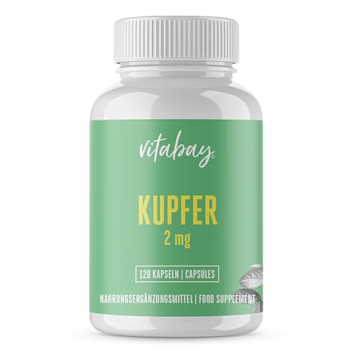 Vitabay Kupfer | 120 Kapseln mit je 2 mg | Mit...