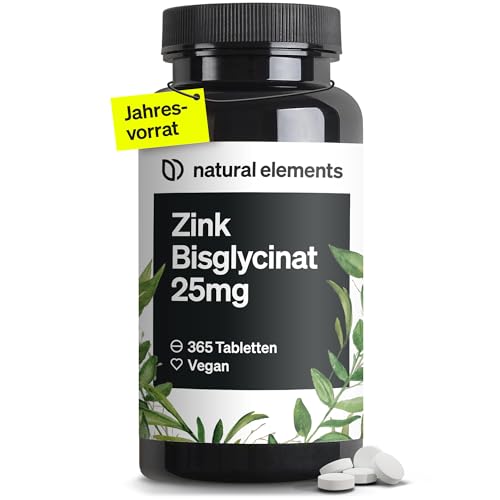 Zink 25mg – 365 Tabletten – gut verträgliches...