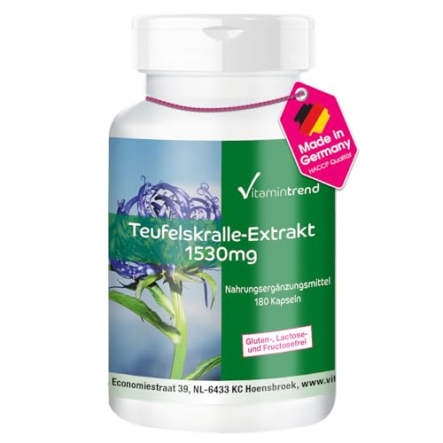 Teufelskralle Extrakt Kapseln 1530mg - 180 vegane...