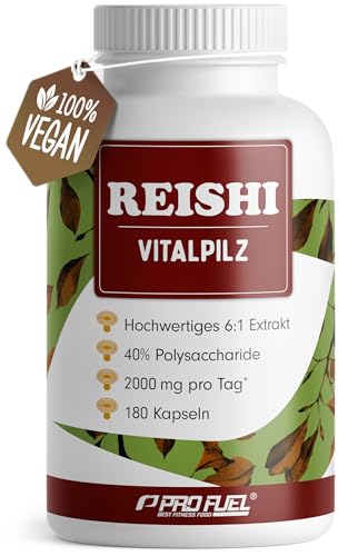 Reishi Kapseln 180x - 2000 mg Vitalpilz-Extrakt...