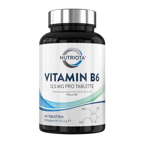Vitamin B6 12,5mg | 365 hochwirksame vegane...