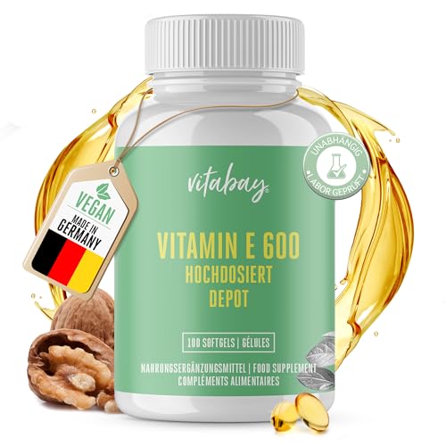Vitabay Hochdosiertes Vitamin E 600 IE Depot - 100...