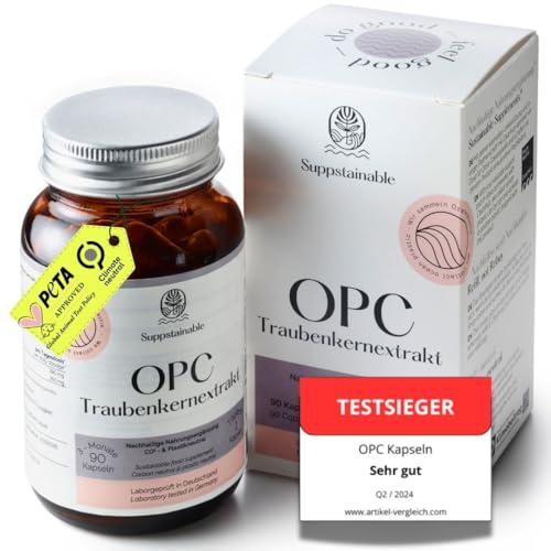 90 OPC Kapseln hochdosiert mit 350mg reinem OPC...