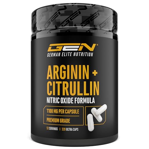 L-Arginin + L-Citrullin - 320 Kapseln - 1100 mg...