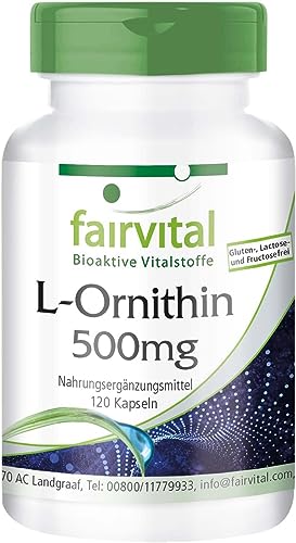 Fairvital | L-Ornithin 500mg - 120 Kapseln -...