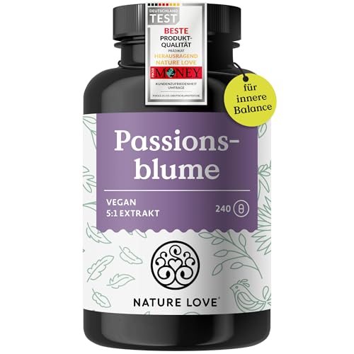 NATURE LOVE® Passionsblume Extrakt - 240 Kapseln,...