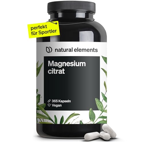 Premium Magnesiumcitrat – 365 Kapseln –...