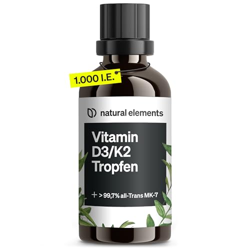 Vitamin D3 + K2 Tropfen 50ml - Premium: 99,7+%...