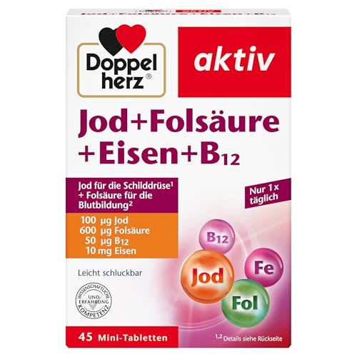 Doppelherz Jod + Folsäure + Eisen + B12 - Mit...