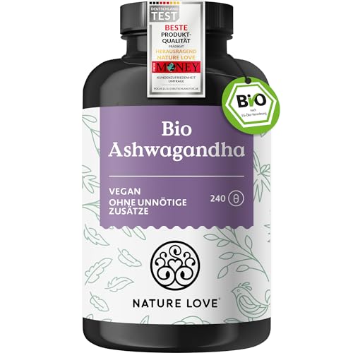 NATURE LOVE® Bio Ashwagandha - 240 Kapseln -...