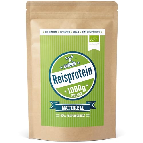 Reisprotein vegan von Maskelmän - 1 KG - 80%...