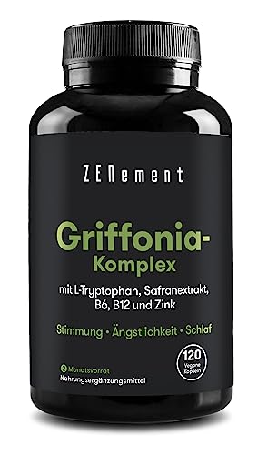 Griffonia mit L-Tryptophan, Safranextrakt &...