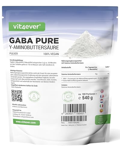Gaba Pure - 540 g reines Pulver ohne Zusätze -...