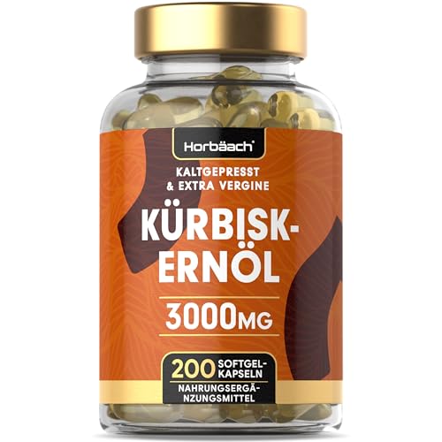 Kürbiskernöl Kapseln 3000mg pro Tagesdosis | Mit...