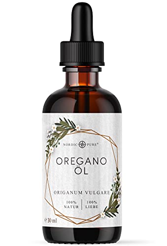 Oregano Öl von Nordic Pure 30ml (=1200 Tropfen),...