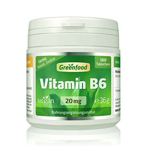 Vitamin B6, 20 mg, hochdosiert, 180 Tabletten -...