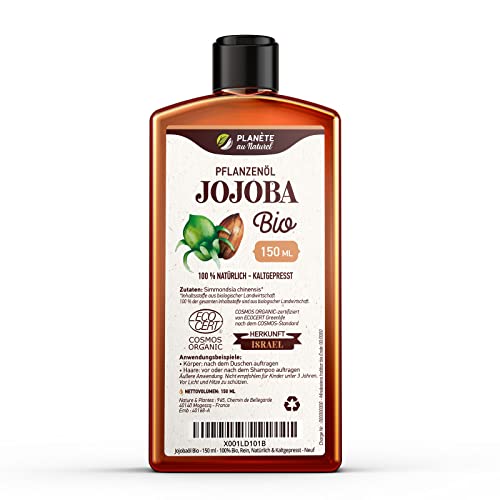 Jojobaöl Bio 150 ml - 100% Bio, Rein, Natürlich...