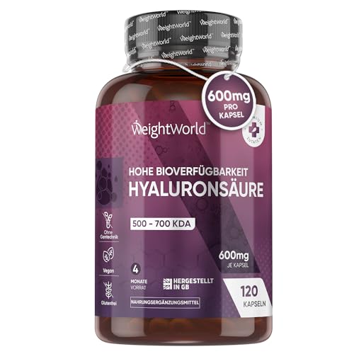 Hyaluron Kapseln - 600mg pro Kapsel - 120 vegane...