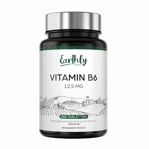 Vitamin B6 12,5mg | 365 vegane Tabletten | Trägt...