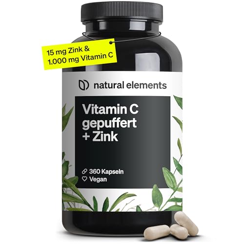 Vitamin C - 360 Kapseln - Hochdosiert mit 1000mg +...