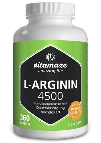 L-Arginin Kapseln hochdosiert, 4500 mg je...