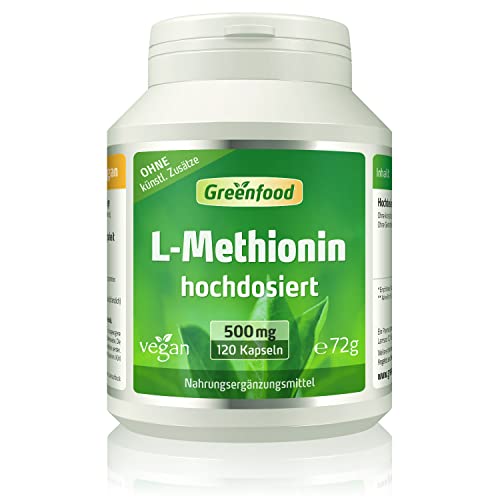 L-Methionin, 500 mg, hochdosiert, 120 Kapseln,...