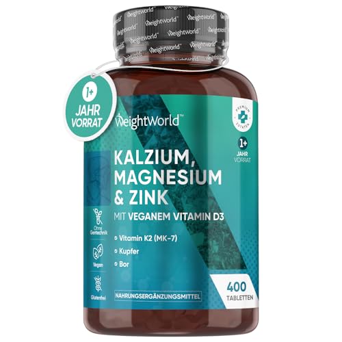Kalzium Magnesium Zink - 400 Tabletten für 1+...
