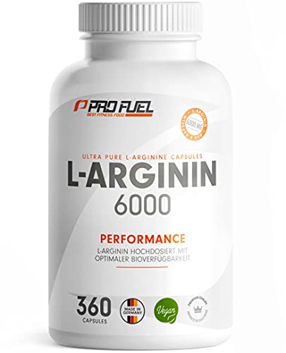 L-Arginin 360 Kapseln vegan - mit 6000 mg...