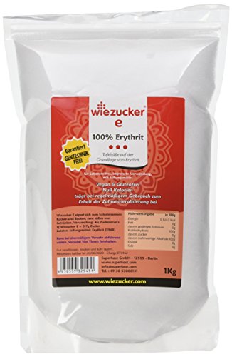 Wiezucker Erythritol, 1er Pack (1 x 1 kg) 1000...
