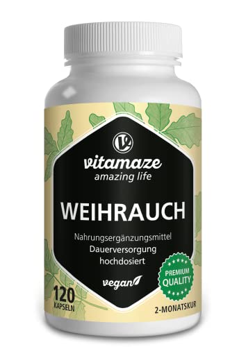 Weihrauch Kapseln hochdosiert & vegan, 900 mg...