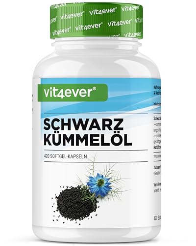 Vit4ever Schwarzkümmelöl - 420 Kapseln - 1000 mg...