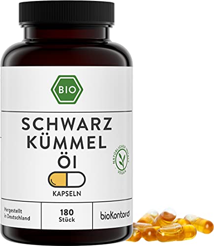 Schwarzkümmelöl Kapseln BIO 180 Stück vegane...