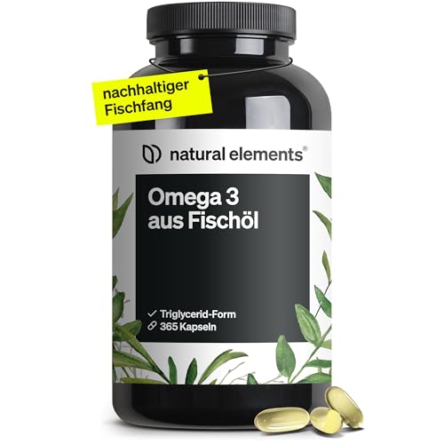 Omega 3 – 365 Kapseln – 2000mg Fischöl pro...