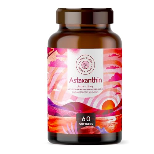 ASTAXANTHIN 12mg - Aus reiner Haematococcus...