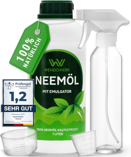 WENDOWERK® Neemöl [1000ml] - Inkl. Sprühflasche...