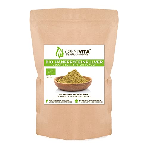 Bio Hanfprotein Pulver 1000g | Premium Qualität -...