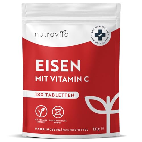 Eisentabletten mit 40 mg Eisen + Vitamin C (80mg)...