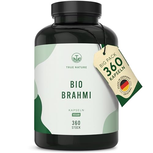 Brahmi Kapseln Bio - Hochdosiert: 1.500mg mit 2,5%...