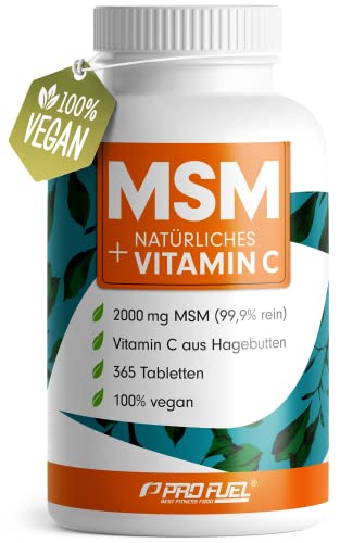 MSM 2000mg pro Tag + natürliches Vitamin C - 365...