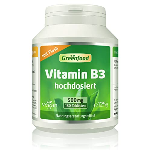 Greenfood Vitamin B3 (Niacin), 500 mg,...