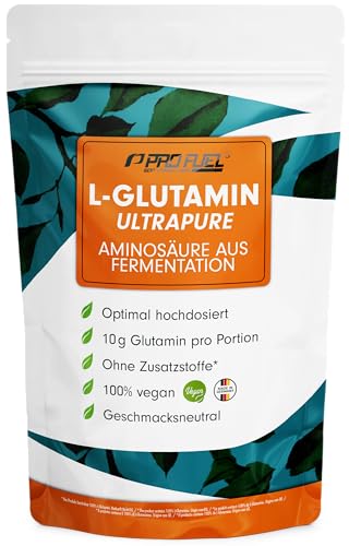 L-Glutamin Pulver 500g vegan, optimal hochdosiert...